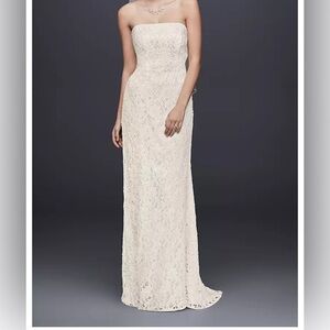 David's Bridal Ivory Lace Dress
